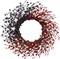 20" Patriotic Berry Wreath for Front Door - Red White and Blue Americana Decor - Artificial Pip Berry Wreath for Memorial Day, 4th of July, and Independence Day